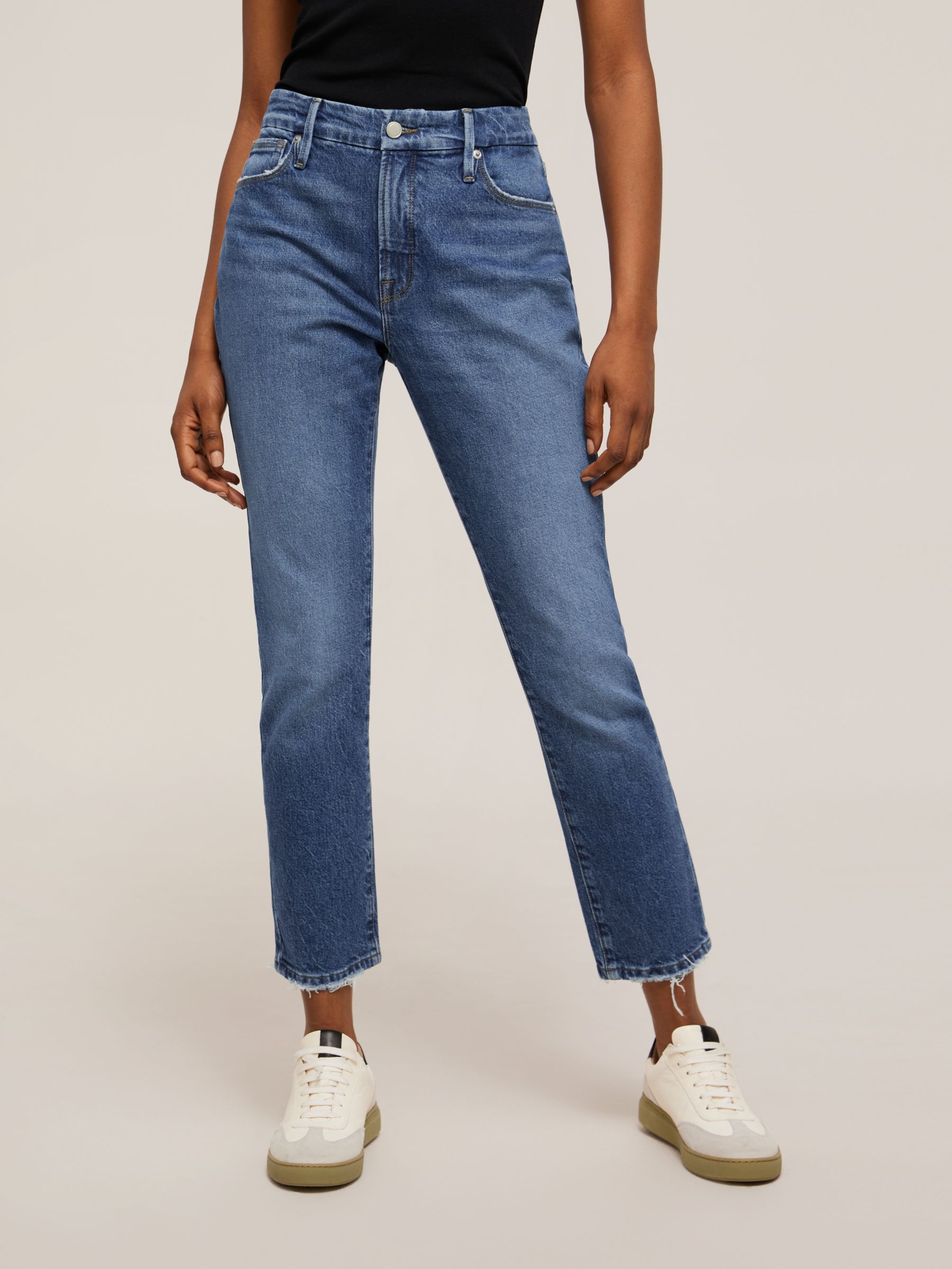 Good American Classic Jeans, Blue at John Lewis & Partners