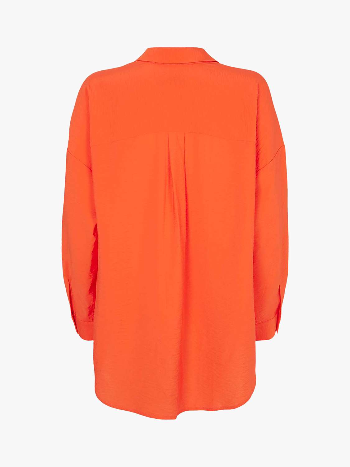 Mint Velvet Oversized Shirt, Orange at John Lewis & Partners