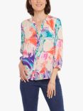 NYDJ Pintuck Abstract Floral Blouse, Multi
