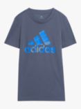 adidas Kids' Prime Logo T-Shirt, Blue