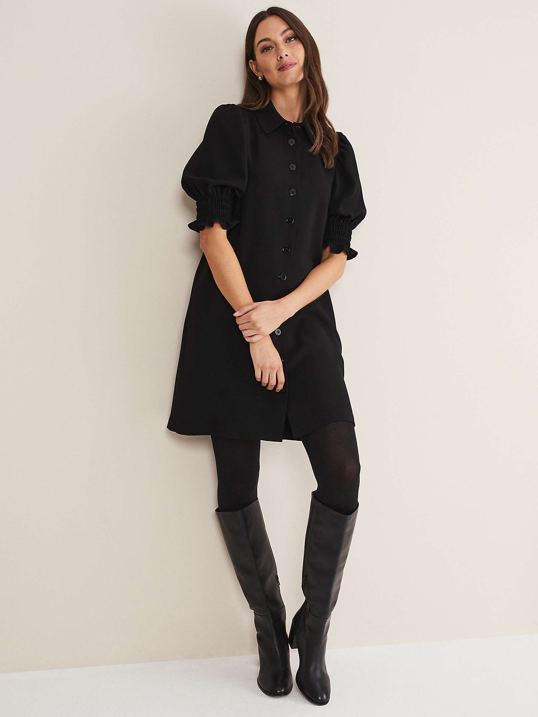 Buy Phase Eight Candice Puff Sleeve Shirt Dress Online at johnlewis.com