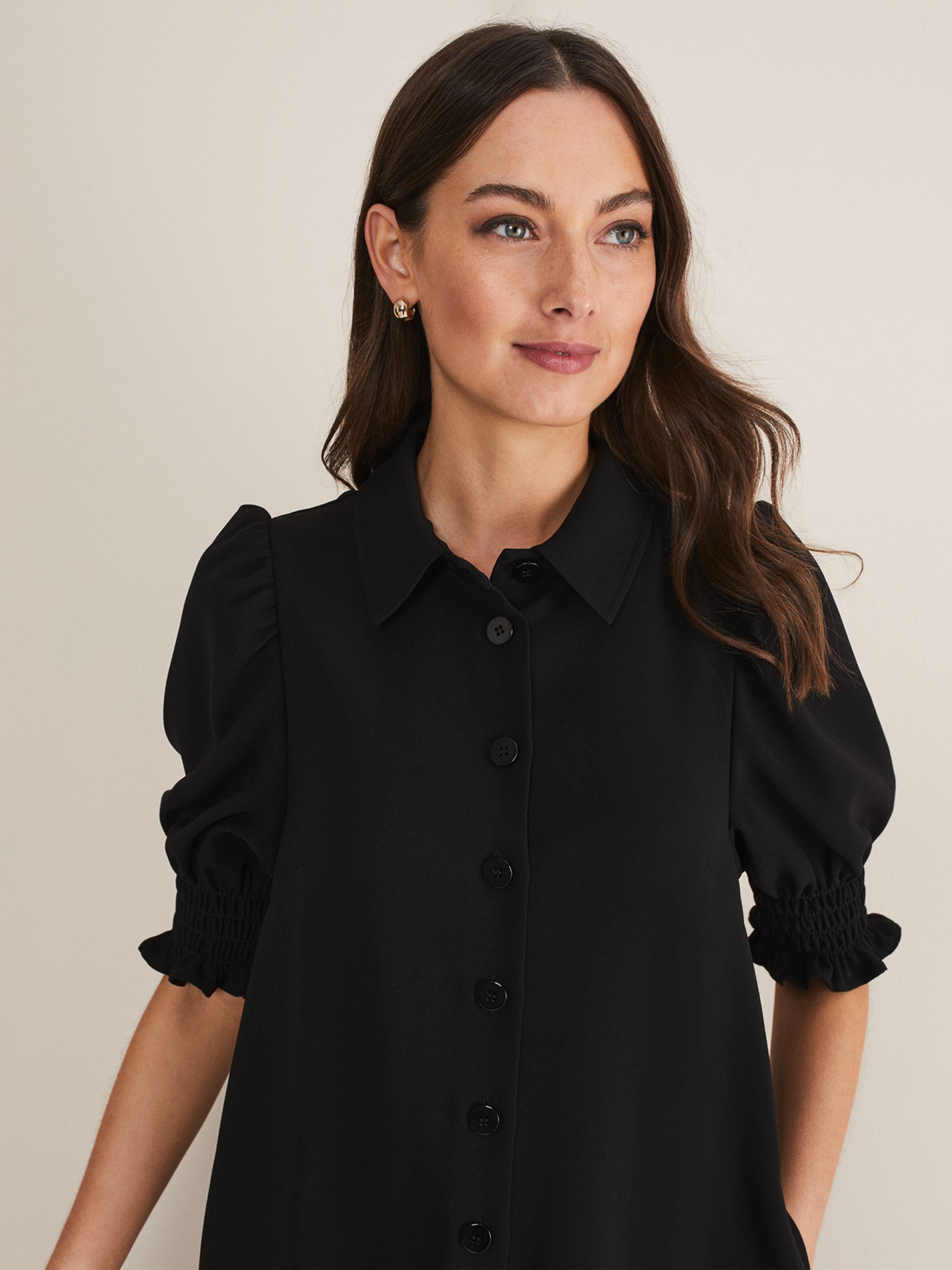 Buy Phase Eight Candice Puff Sleeve Shirt Dress Online at johnlewis.com