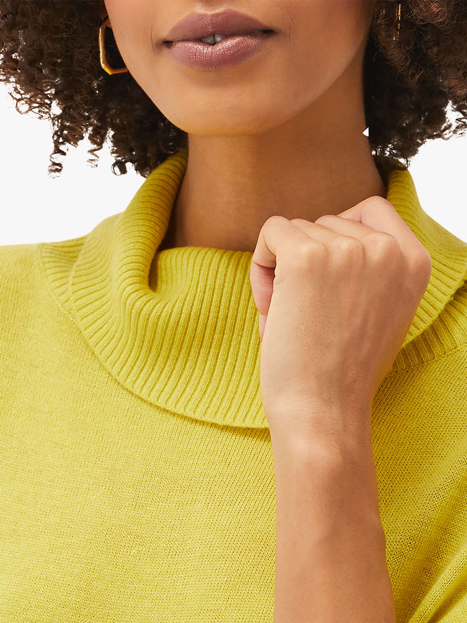 Buy Phase Eight Maltia Asymmetric Cowl Neck Jumper, Lime Online at johnlewis.com