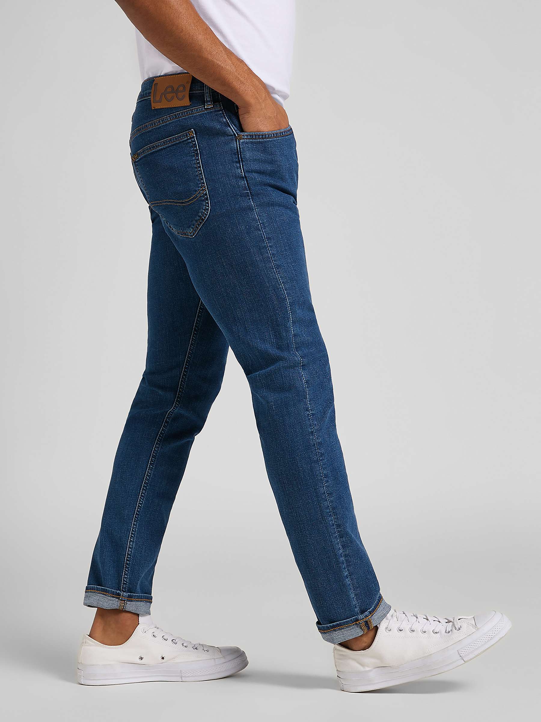 Buy Lee Luke Stone Wash Slim Fit Jeans, Blue Online at johnlewis.com