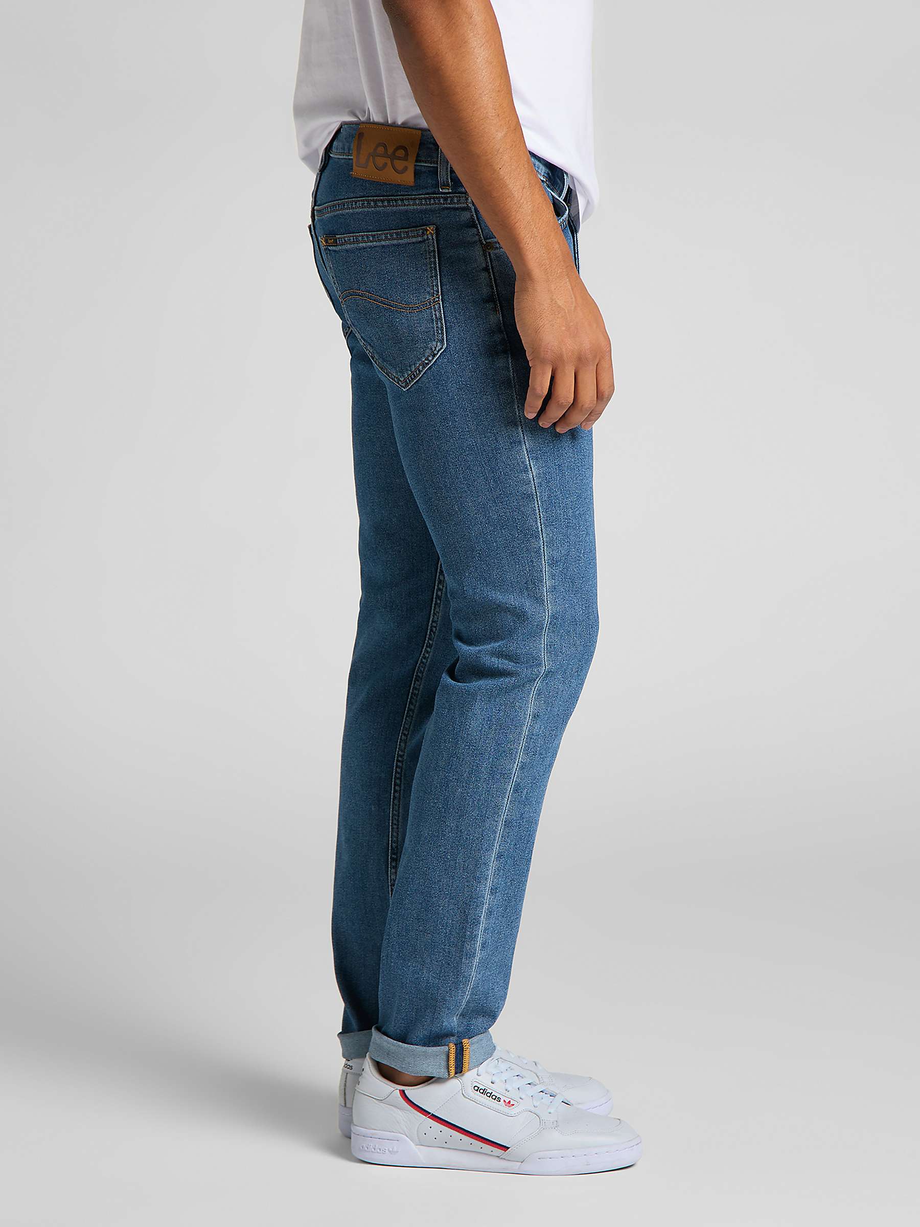 Buy Lee Rider Slim Fit Denim Jeans, Mid Stone Online at johnlewis.com