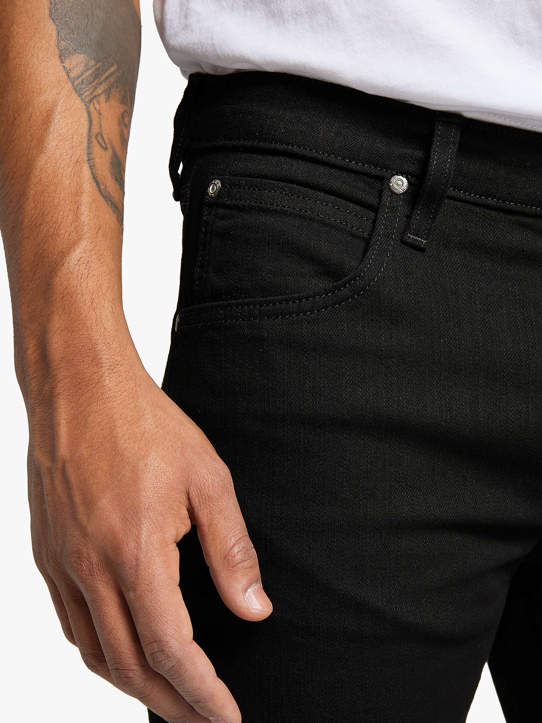 Buy Lee Straight Denim Jeans, Black Online at johnlewis.com