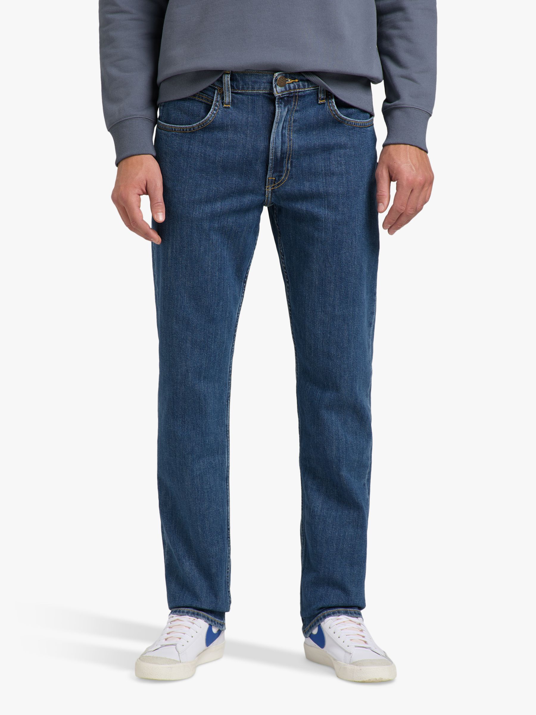 Lee Slim Stonewash Denim Jeans, Blue at John Lewis & Partners