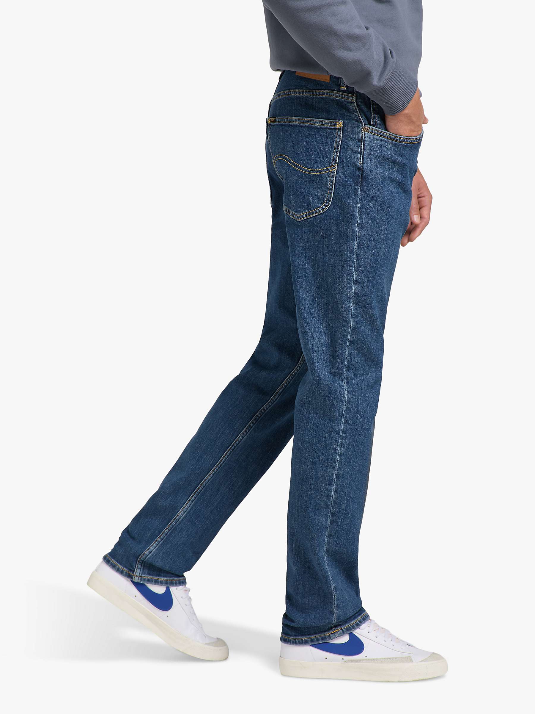 Buy Lee Slim Stonewash Denim Jeans, Blue Online at johnlewis.com
