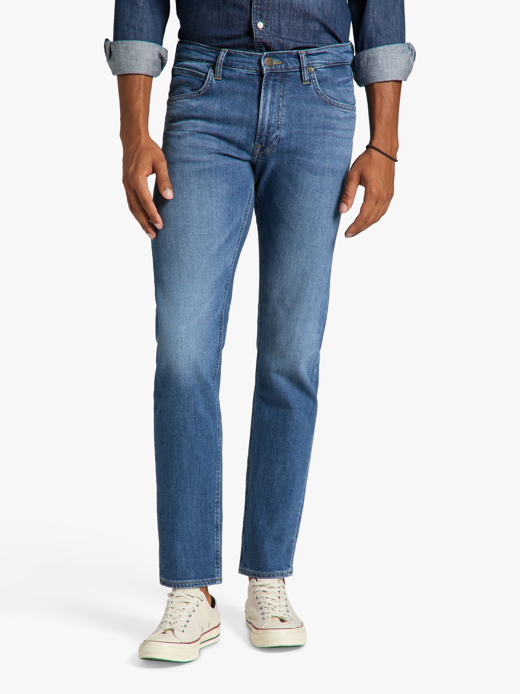 Buy Lee Daren Straight Leg Denim Jeans, Blue Online at johnlewis.com