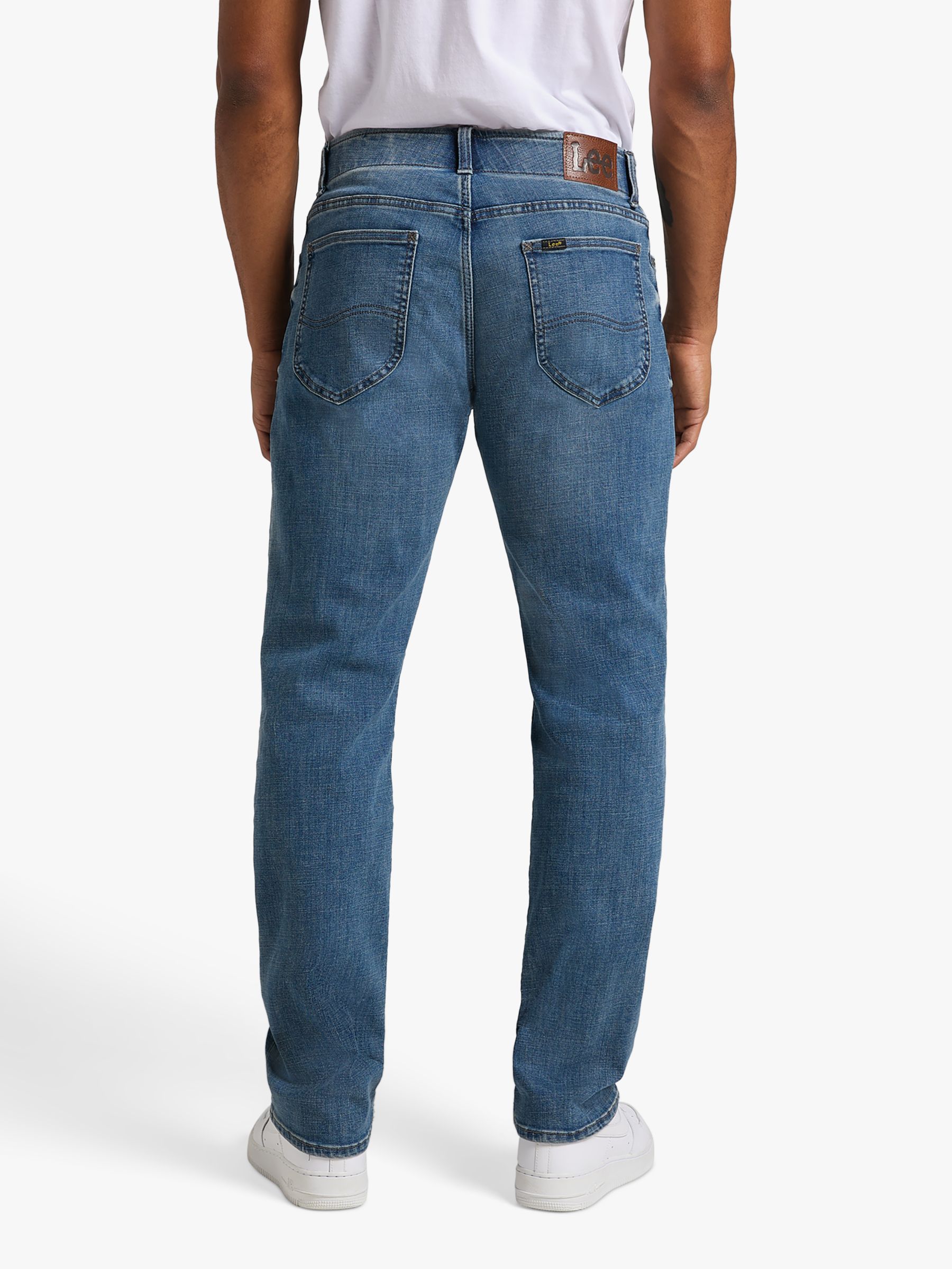 Lee Brady Straight Leg Denim Jeans, Blue at John Lewis & Partners
