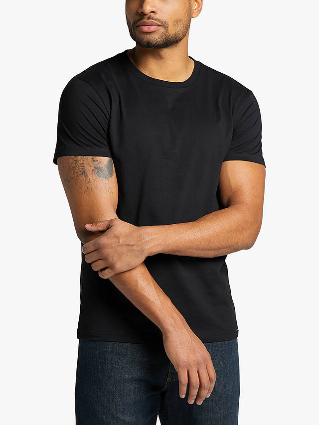 Lee Regular Fit Cotton T-Shirt, Pack of 2, Black/White