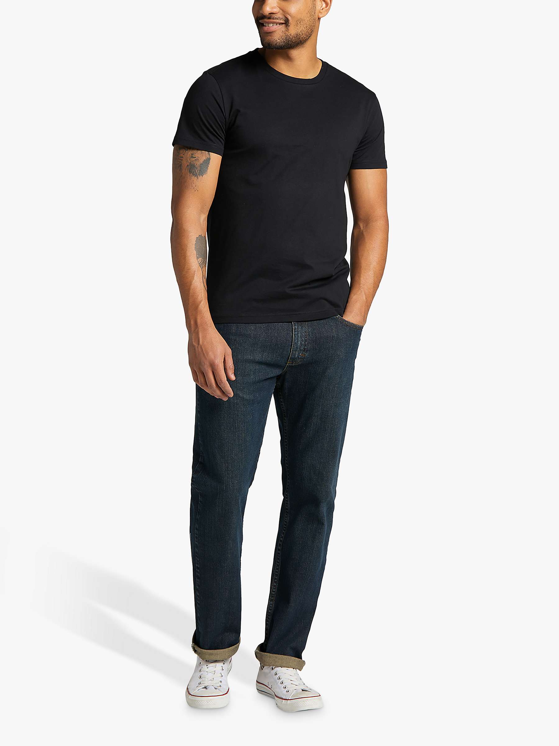 Buy Lee Regular Fit Cotton T-Shirt, Pack of 2, Black/White Online at johnlewis.com