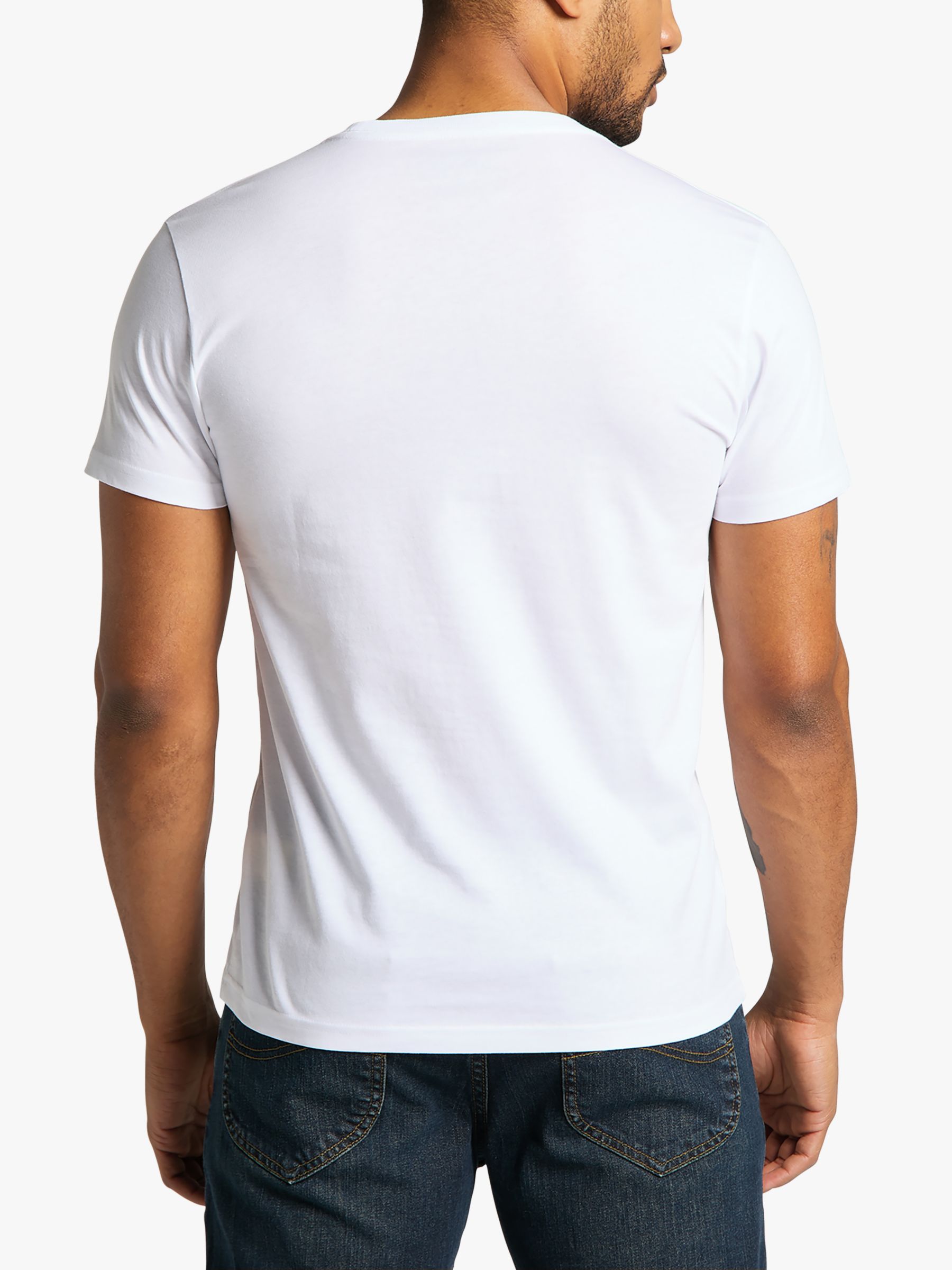 Lee Regular Fit Cotton T-Shirt, Pack of 2, Black/White, S