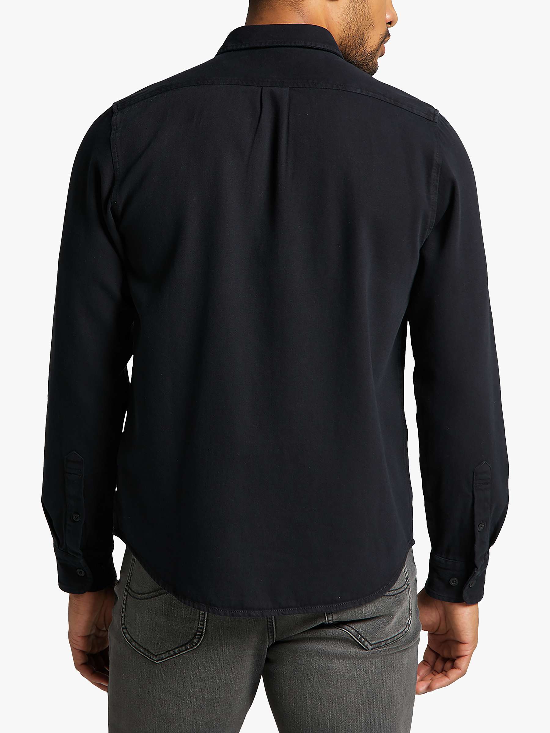 Buy Lee Cotton Regular Fit Shirt, Black Online at johnlewis.com