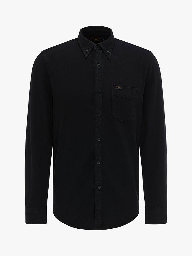 Lee Cotton Regular Fit Shirt, Black