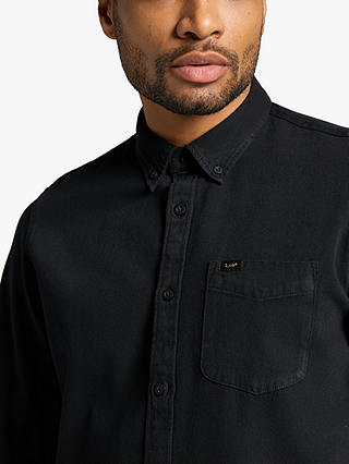 Lee Cotton Regular Fit Shirt, Black