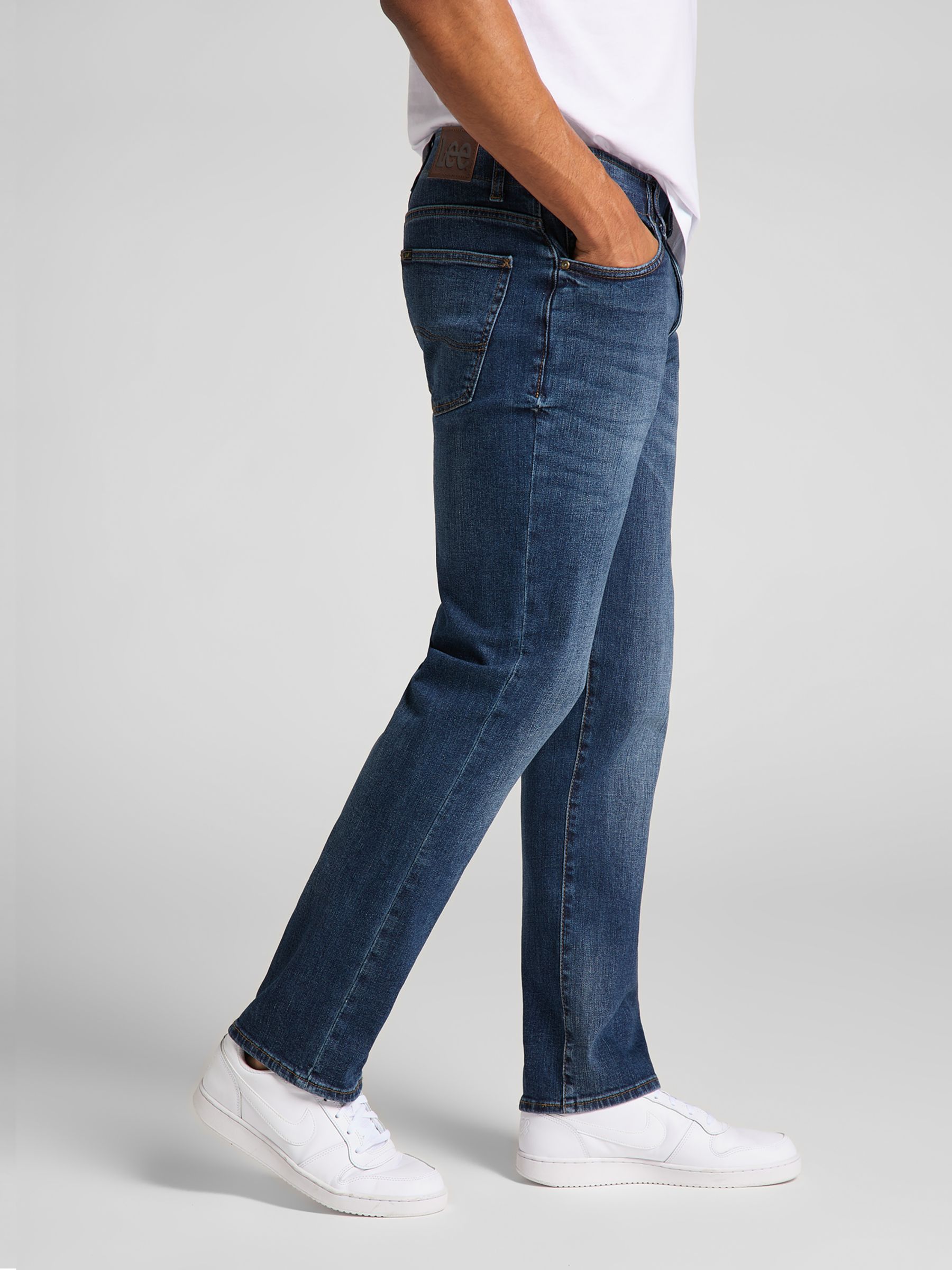 Buy Lee Maddox Straight Fit Denim Jeans, Blue Online at johnlewis.com