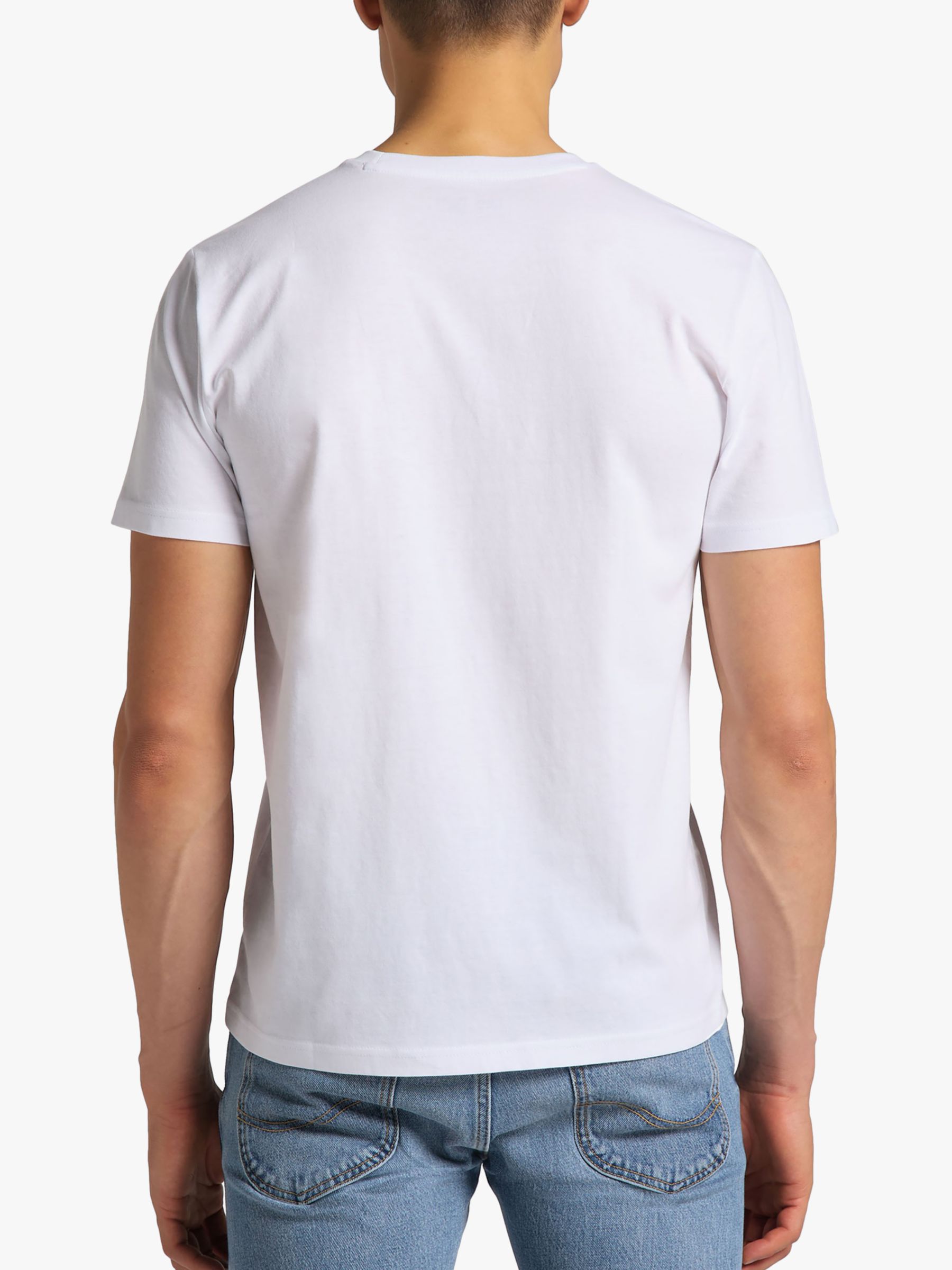 Lee Regular Fit Cotton Logo T-Shirt, White, S