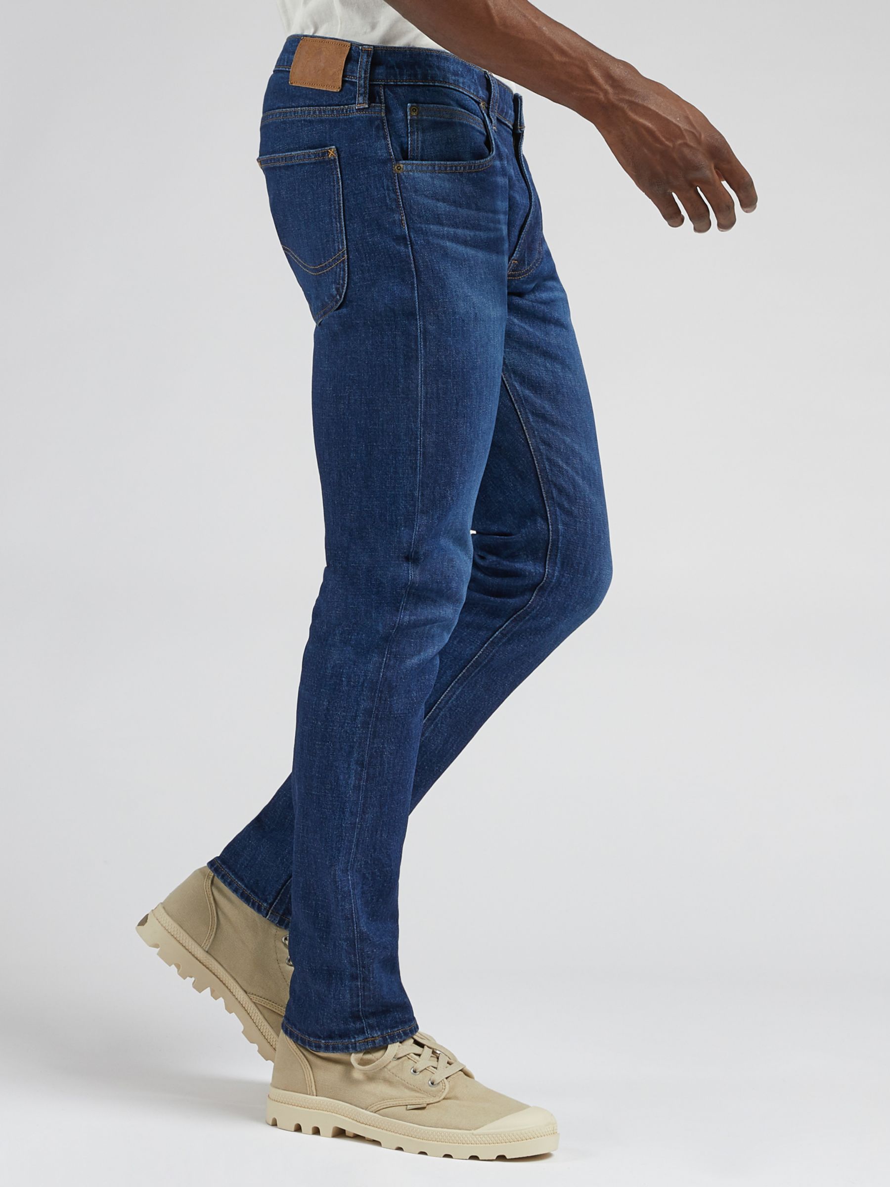 Lee Luke Dark Worn Slim Fit Jeans, Blue, 30S