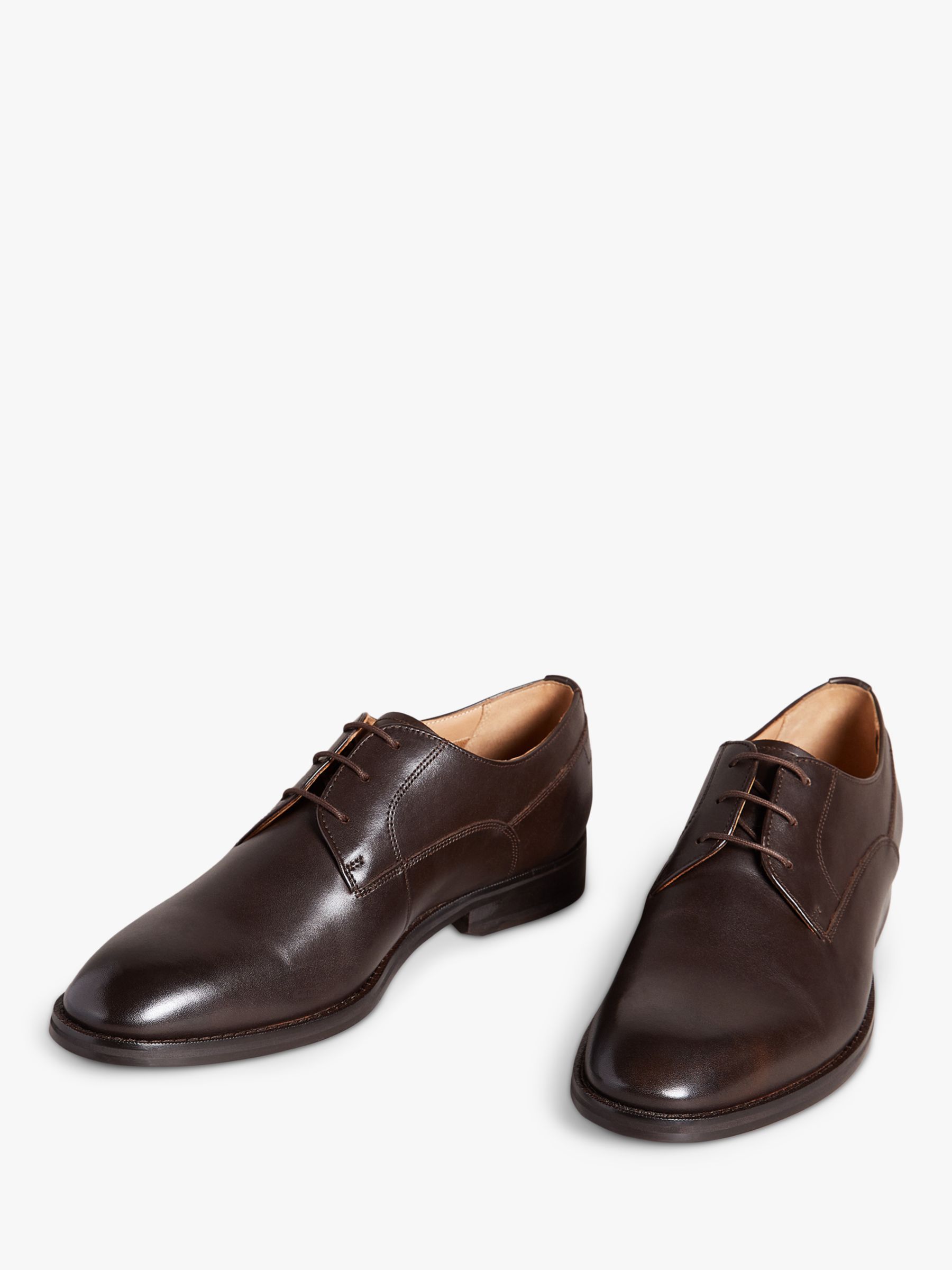 Ted Baker Kampten Leather Derby Shoes, Brown, 7
