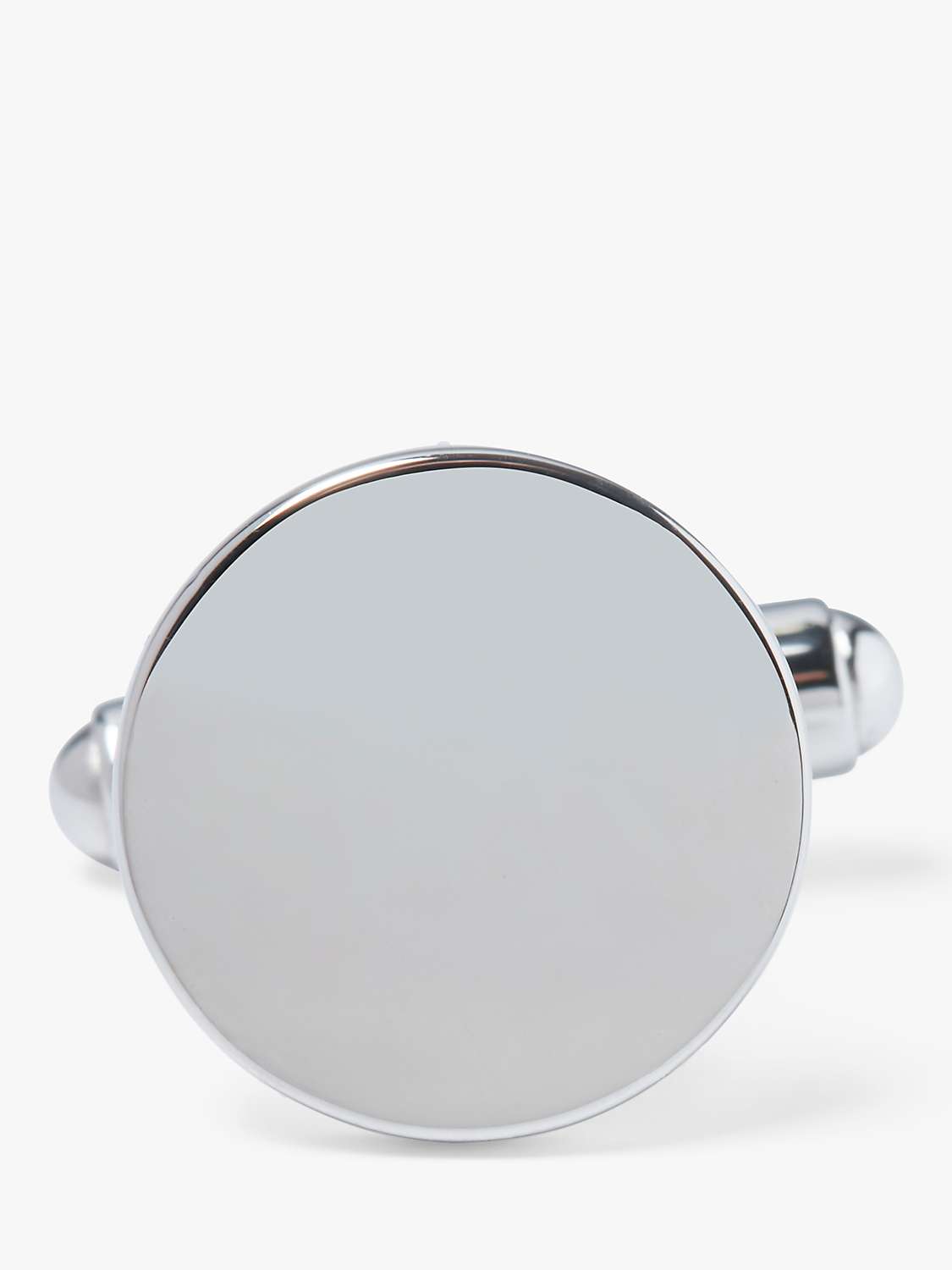 Buy Simon Carter Sterling Silver Plain Round Cufflinks, Silver Online at johnlewis.com
