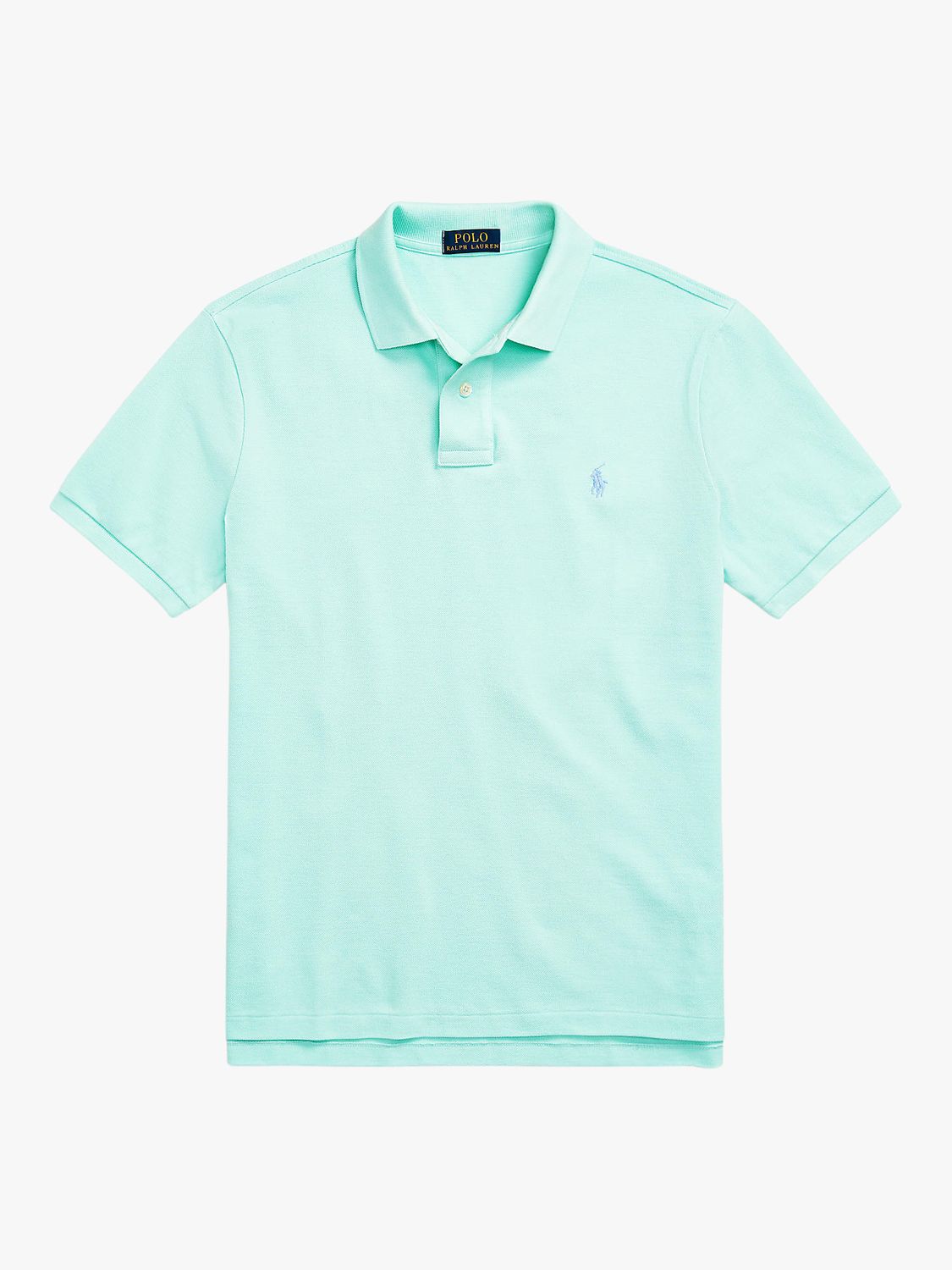 Polo Ralph Lauren Custom Slim Fit Polo Shirt, Green at John Lewis & Partners