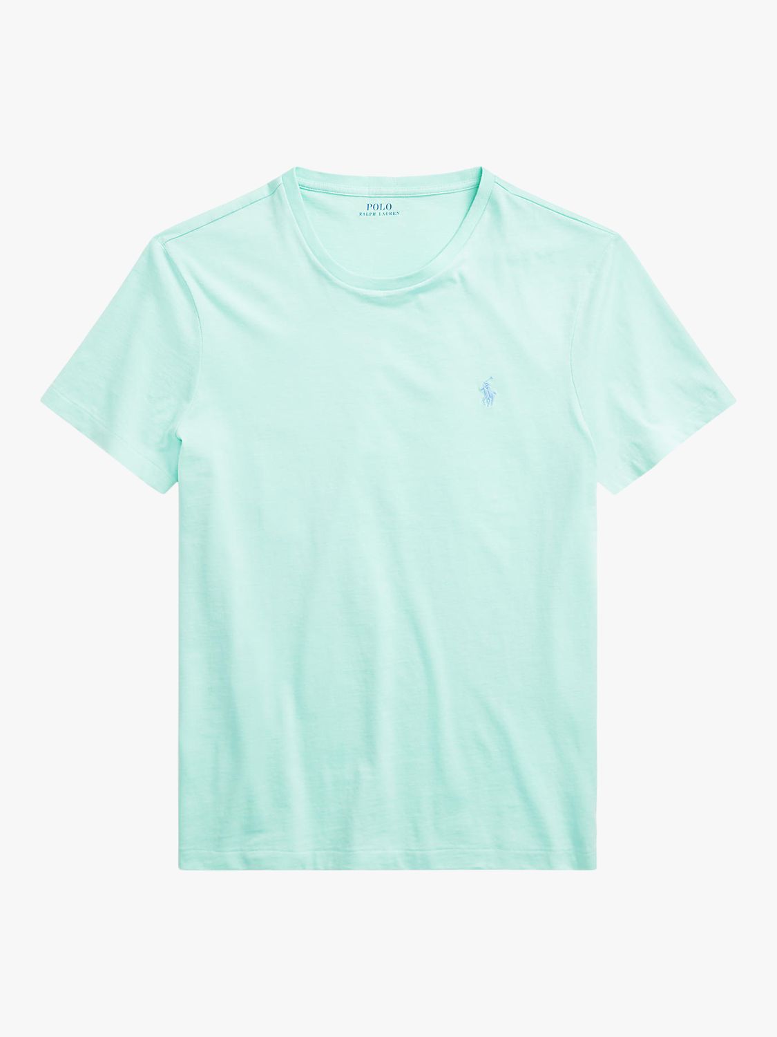 Polo Ralph Lauren Jersey Slim T-Shirt, Teal at John Lewis & Partners