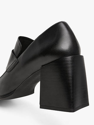 Mango Carla Leather Heeled Shoes, Black