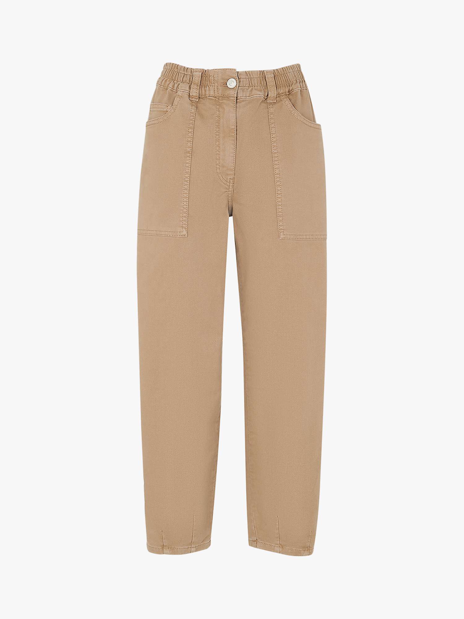 Whistles Tessa Casual Trousers, Navy, Stone at John Lewis & Partners
