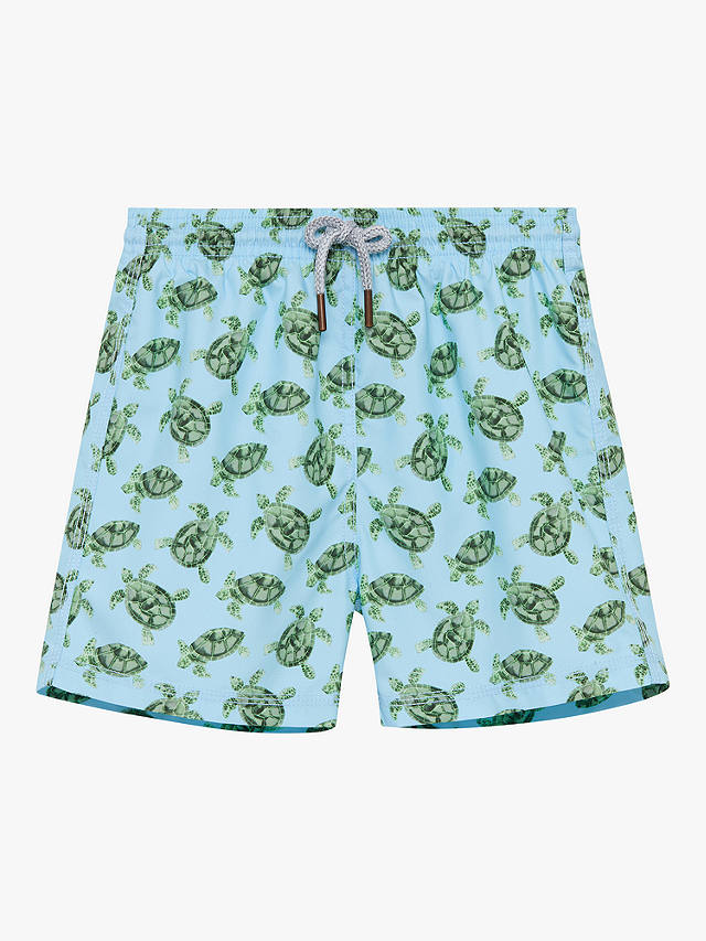 Trotters Kids' Turtle Swim Shorts, Blue