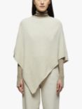 Jigsaw Wool and Cashmere Blend Open Poncho, Neutral