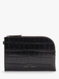 Jigsaw Sophia Rounded Gloss Croc Embossed Leather Purse