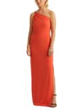Lauren Ralph Lauren Belina Asymmetric Shoulder Dress, Hyannis Port Orange