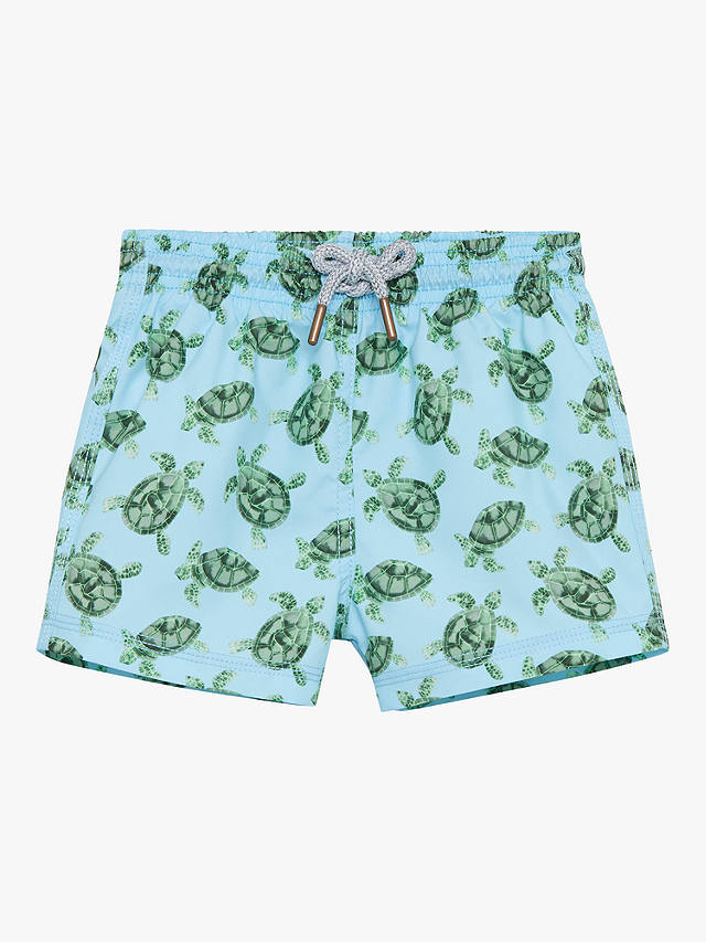 Trotters Baby Turtle Swim Shorts, Blue