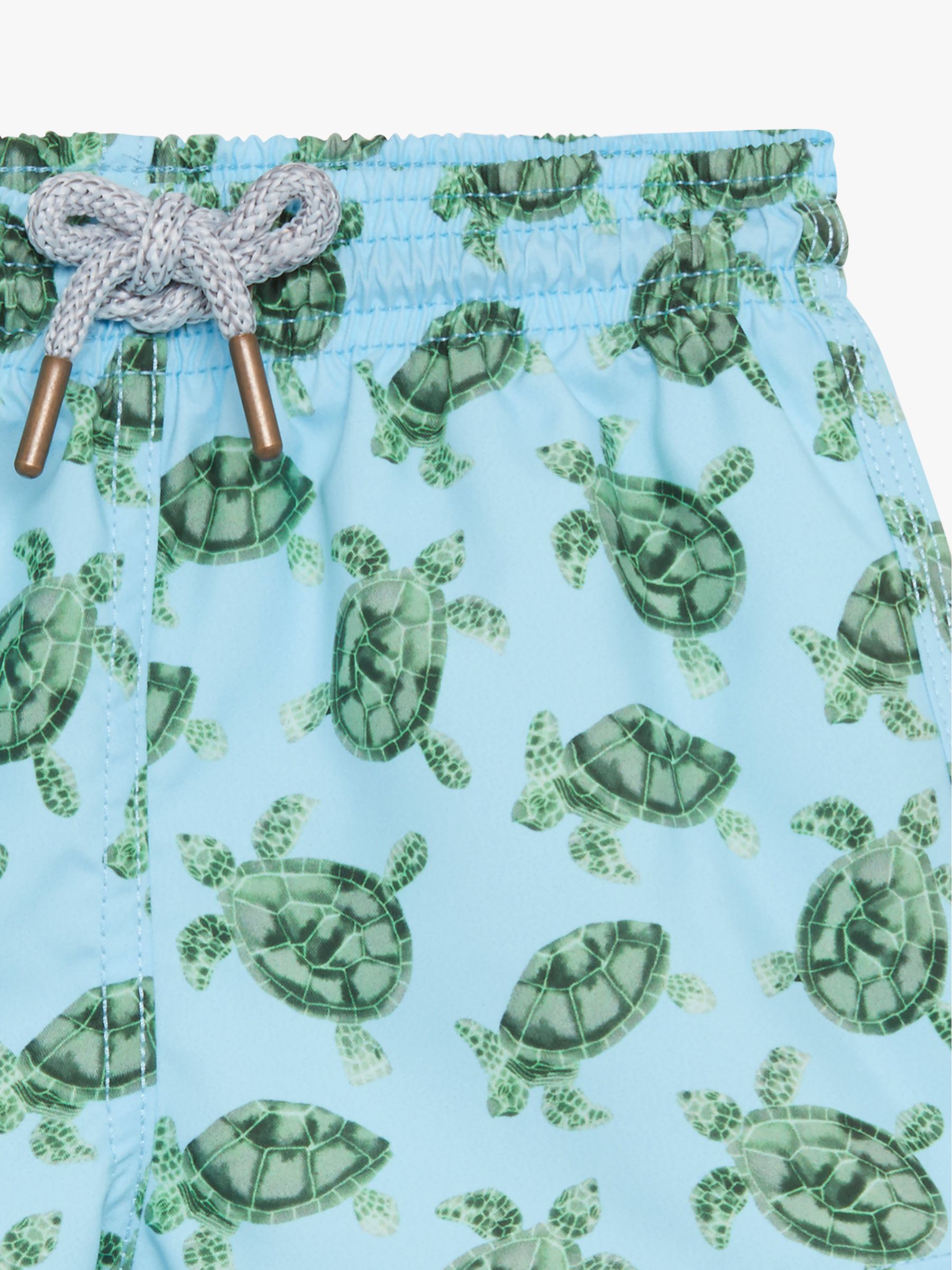 Trotters Baby Turtle Swim Shorts, Blue, 3-6 months