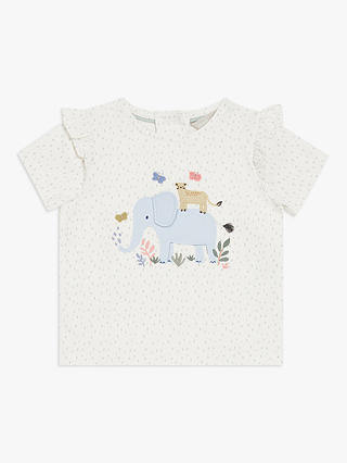 John Lewis Baby Stacked Animals T-Shirt, Multi