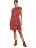 Boden Flippy Floral Jersey Dress, Red