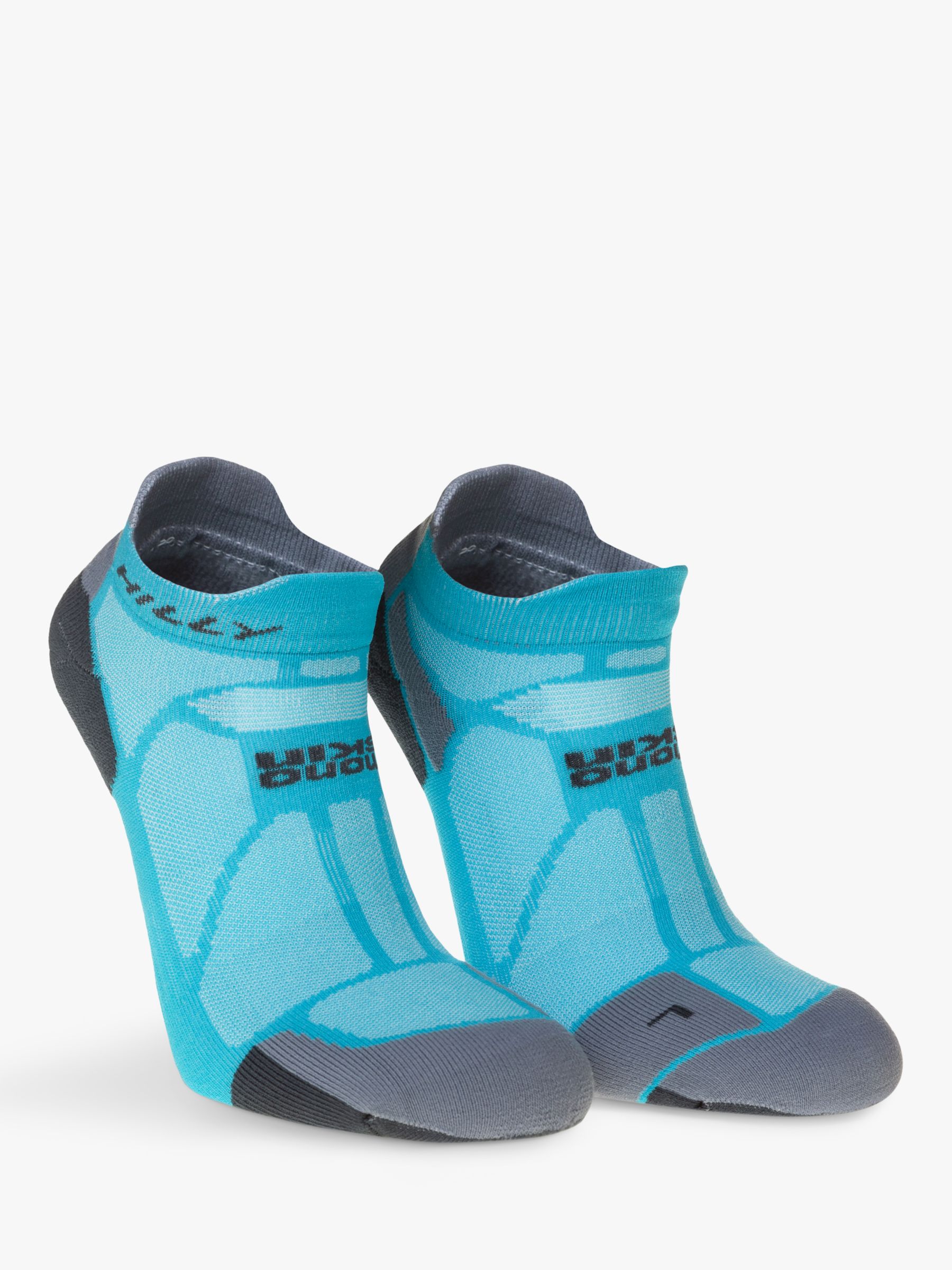 Hilly Marathon Fresh Ankle Running Socks, Blue, S