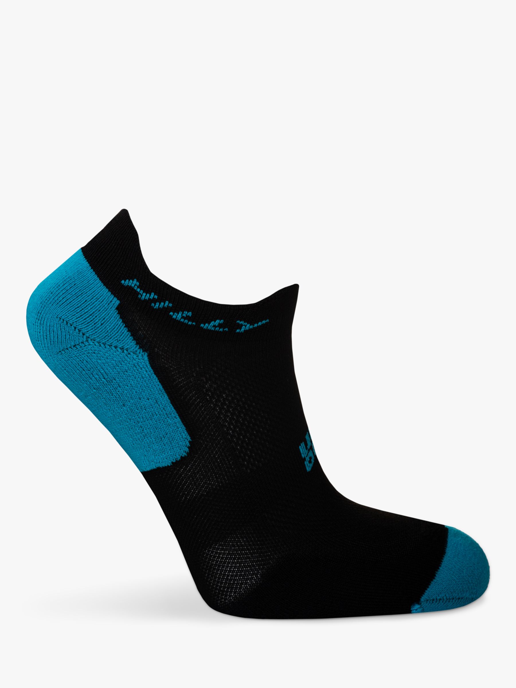 Hilly Active Socklet Min Running Socks, Pack of 2, White/Black/Grey, S