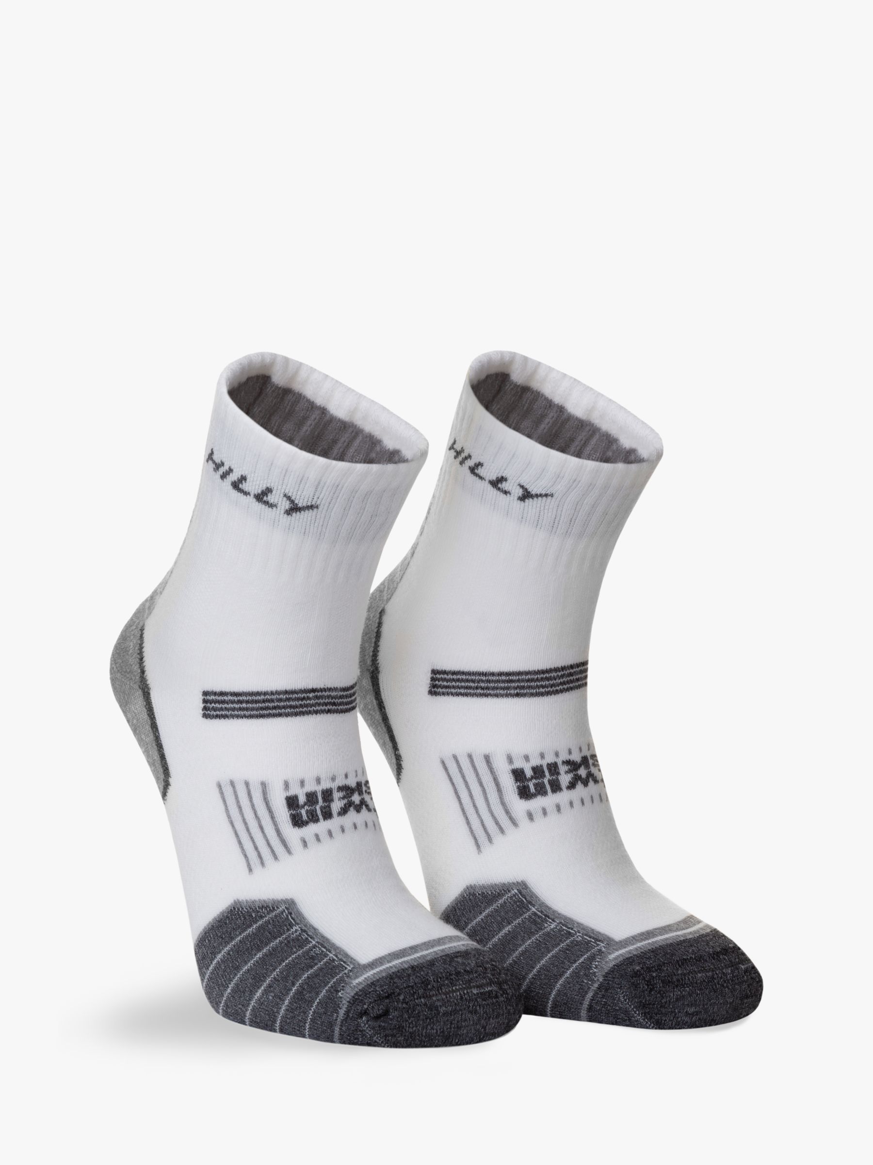 Hilly Twin Skin Ankle Running Socks, White at John Lewis & Partners