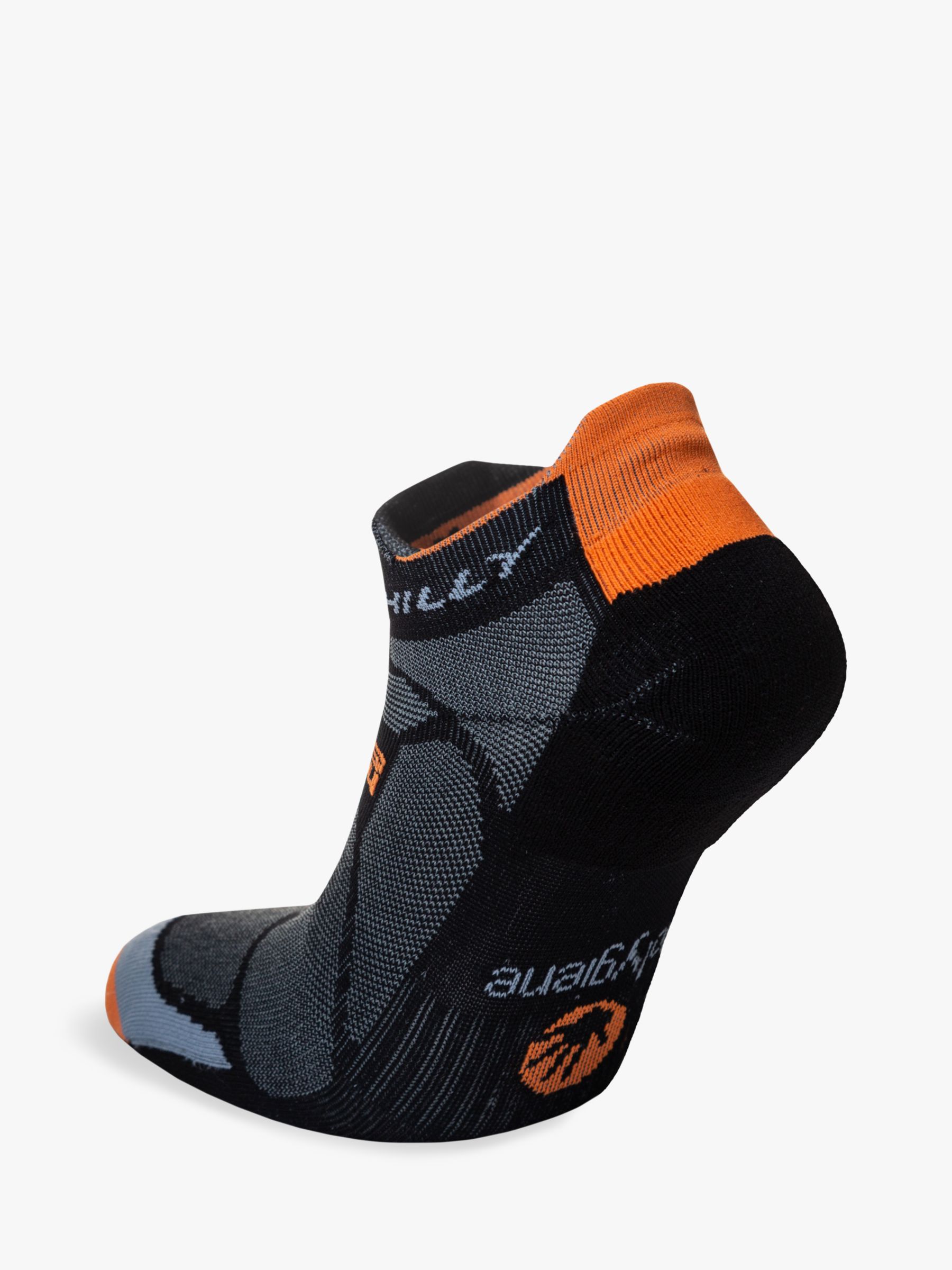 Hilly Marathon Fresh Running Socks, Black/Grey, S