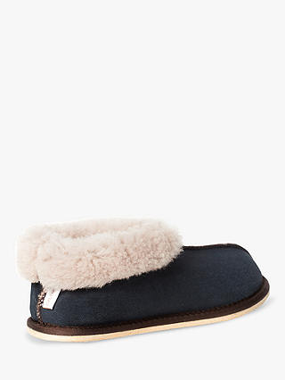 Celtic & Co. Sheepskin Bootee Slippers, Navy