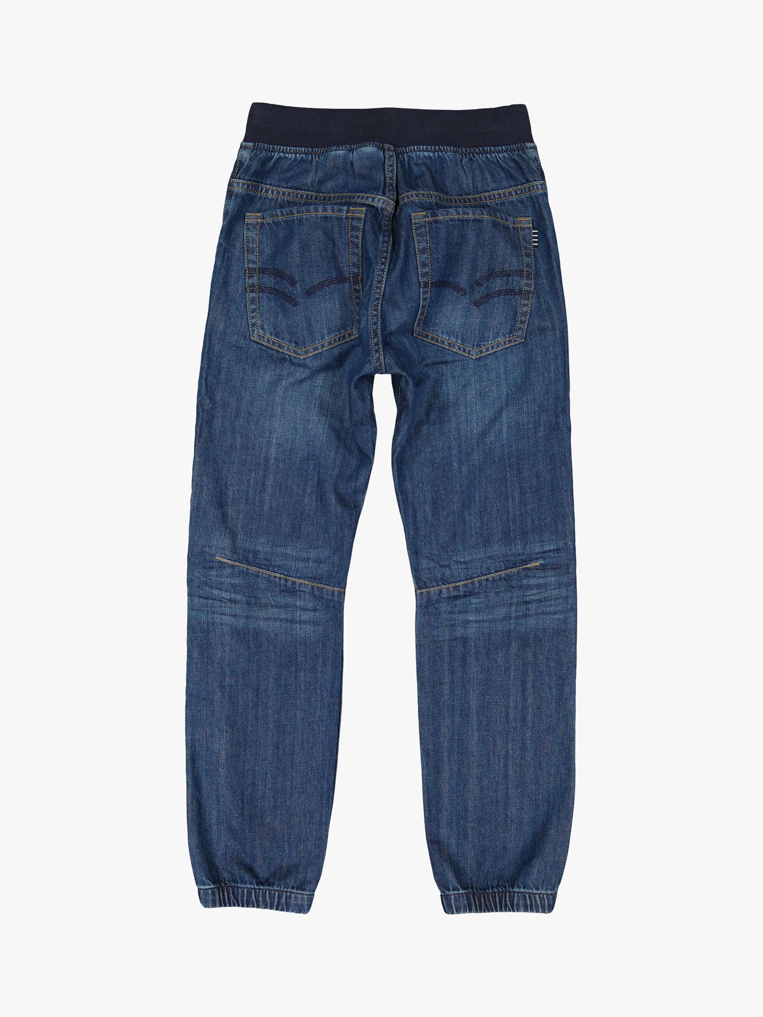 Polarn O. Pyret Kids' GOTS Organic Cotton Loose Jeans, Blue Denim, 6-7 years