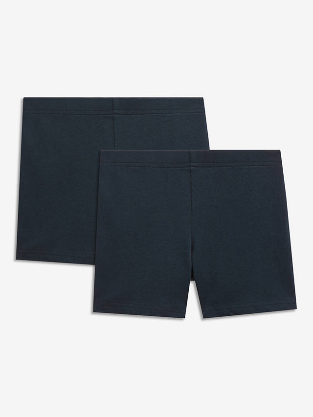 John Lewis ANYDAY School Cycle Shorts, Pack of 2, Navy