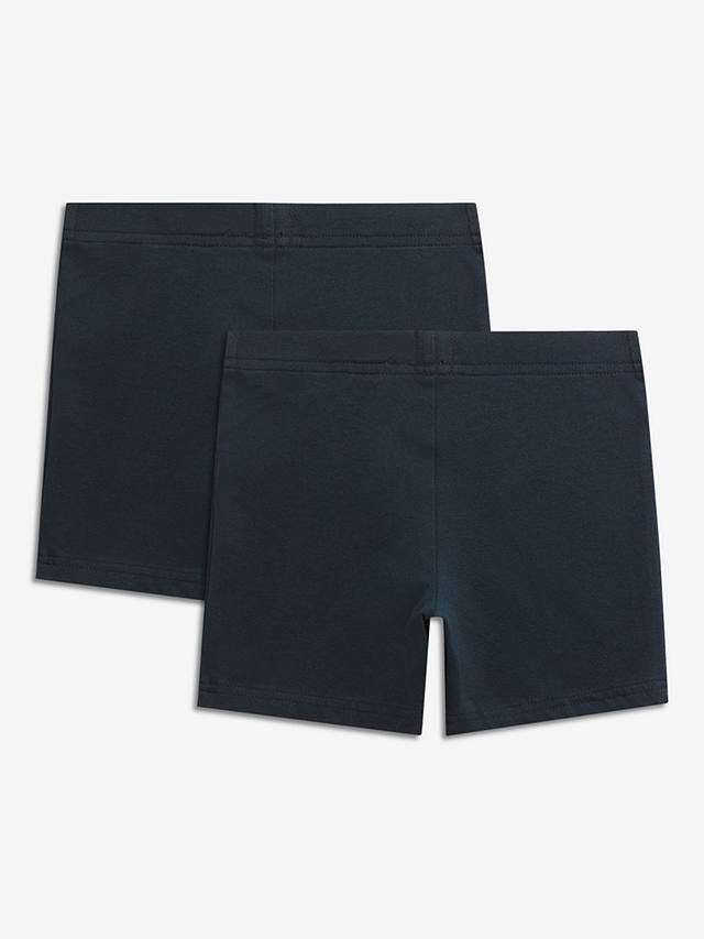 John Lewis ANYDAY School Cycle Shorts, Pack of 2, Navy