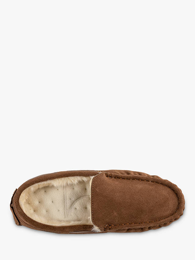 totes Isotoner Suede Moccasin Slippers, Tan