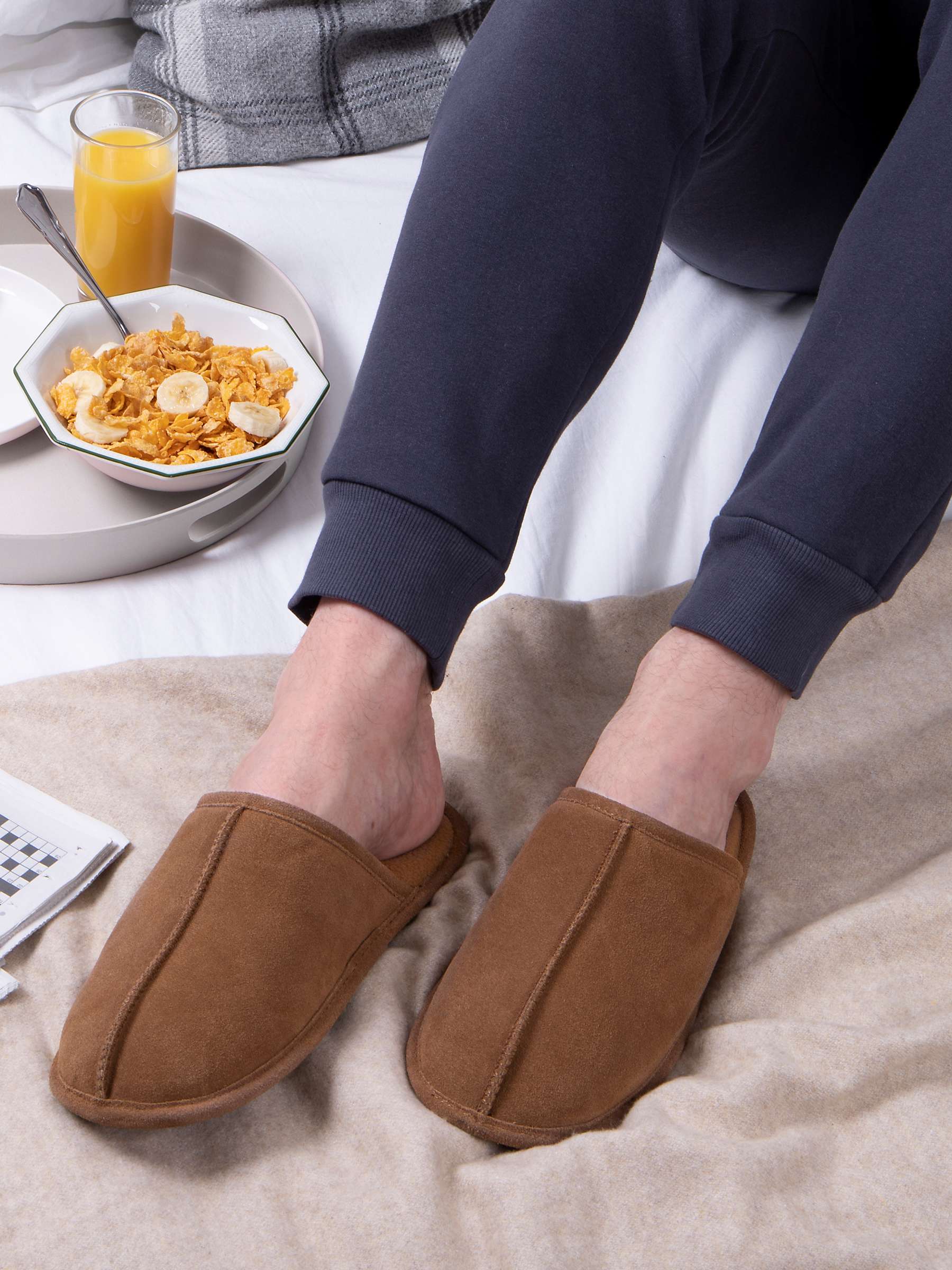 Buy totes Isotoner Suede Memory Foam Mule Slippers Online at johnlewis.com