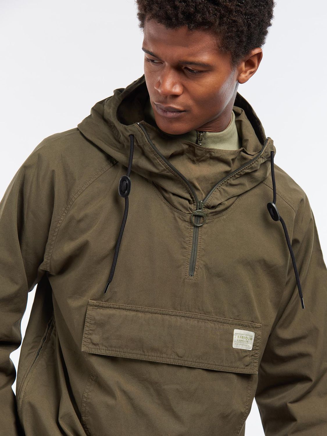 Barbour Pull Patch Pocket Pullover, Khaki