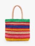 Boden Soft Straw Bag, Multi/Stripe
