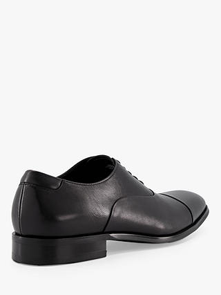 Dune Wide Fit Secrecy Leather Derby Shoes, Black